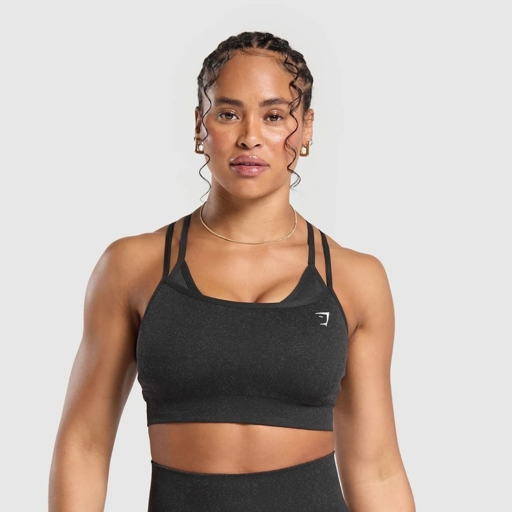 Black Strappy Sports Bra
